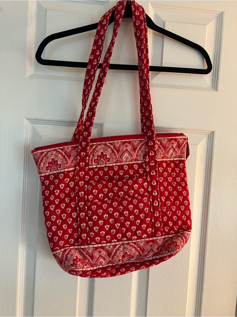 Vera Bradley Red Quilted Patterned Tote